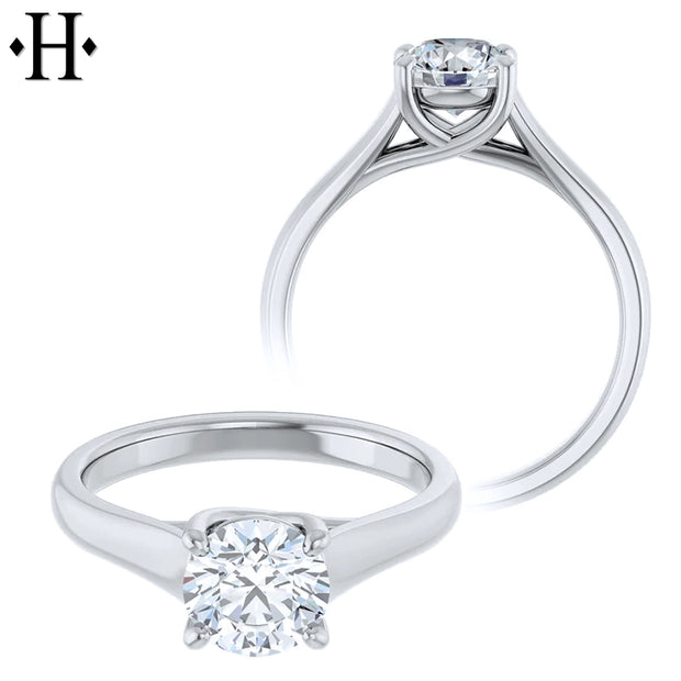 0.75ctr-1.25ctr Round Cut Natural Diamond Ring