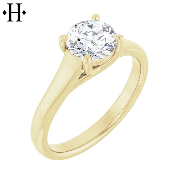 0.75ctr-1.25ctr Round Cut Natural Diamond Ring