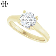 0.75ctr-1.25ctr Round Cut Natural Diamond Ring