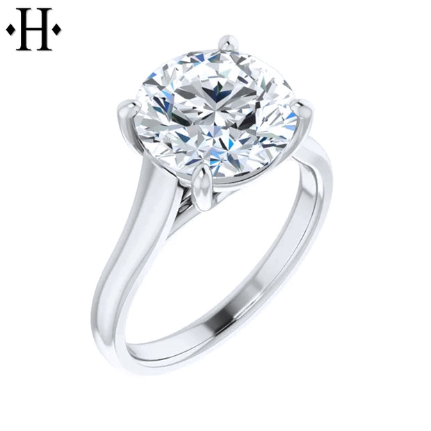 3.00ctr-5.00ctr Round Cut Lab Grown Diamond Ring