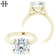 3.00ctr-5.00ctr Round Cut Lab Grown Diamond Ring