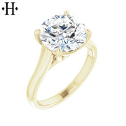 3.00ctr-5.00ctr Round Cut Lab Grown Diamond Ring