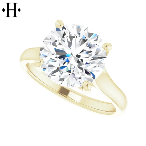 3.00ctr-5.00ctr Round Cut Lab Grown Diamond Ring