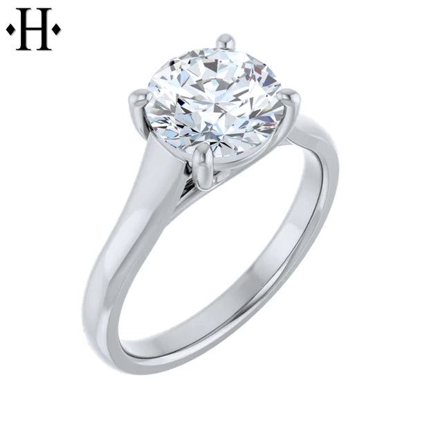 0.75ctr-2.00ctr Round Cut Lab Grown Diamond Ring