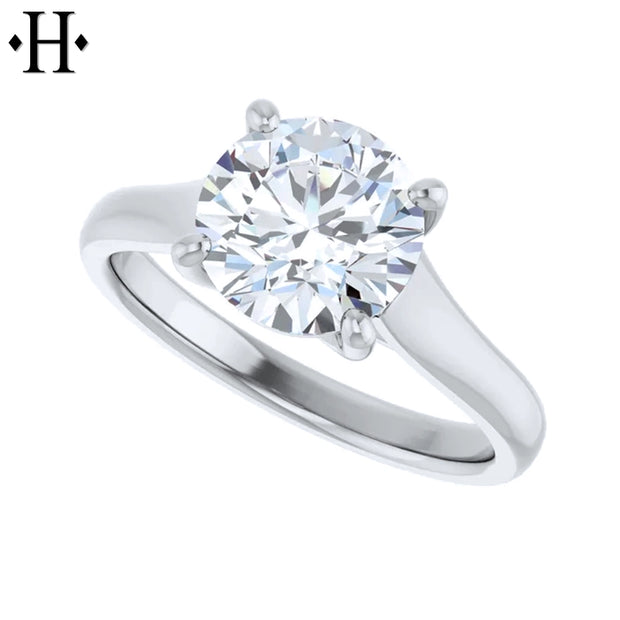 0.75ctr-2.00ctr Round Cut Lab Grown Diamond Ring