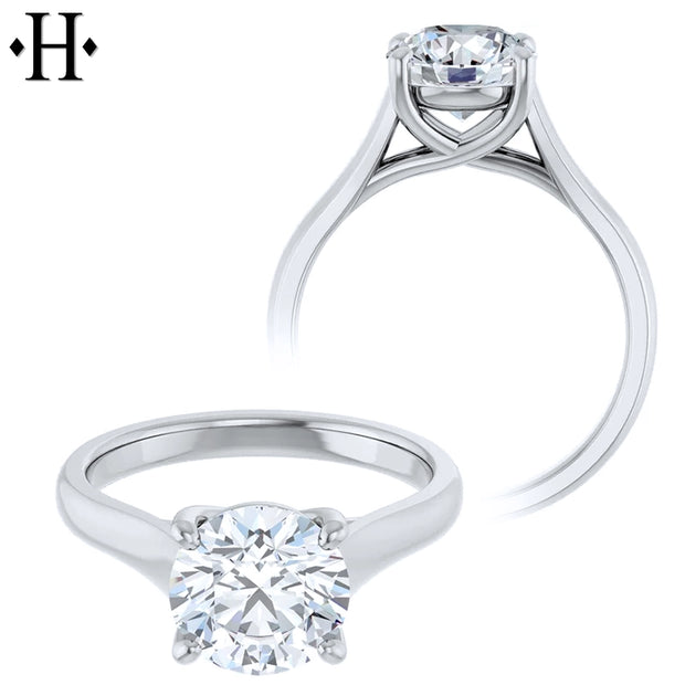 0.75ctr-2.00ctr Round Cut Lab Grown Diamond Ring