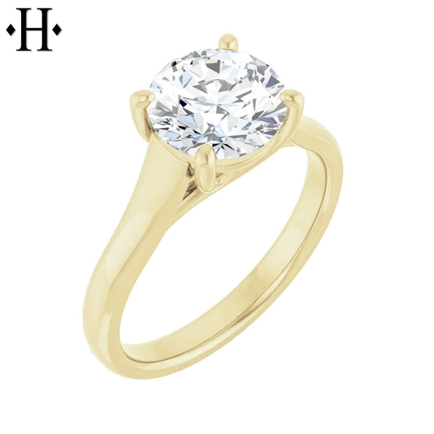 0.75ctr-2.00ctr Round Cut Lab Grown Diamond Ring