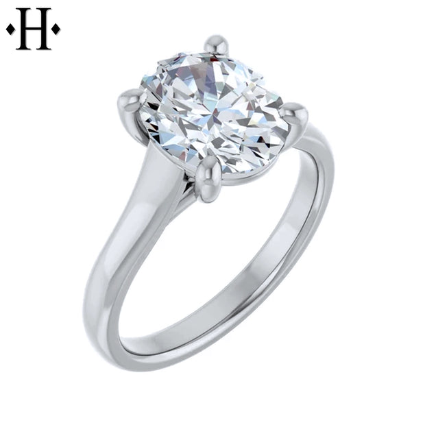 0.75ctr-2.00ctr Oval Cut Lab Grown Diamond Ring