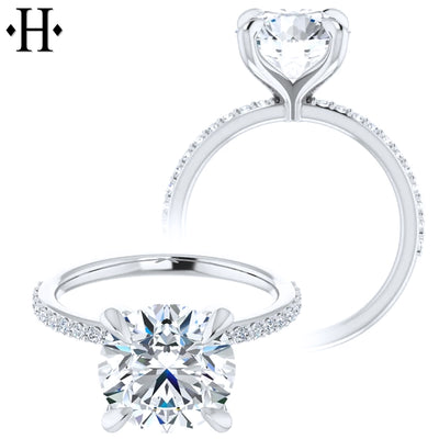 3.27ctw Round Cut Lab Grown Diamond Ring