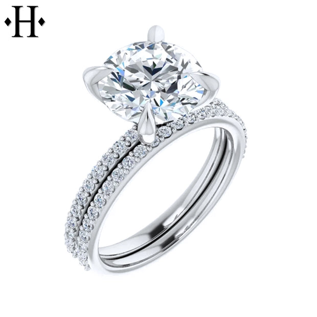 3.27ctw Round Cut Lab Grown Diamond Ring