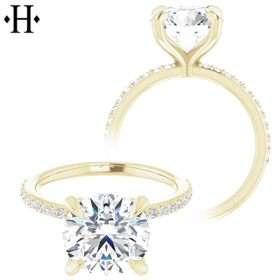 3.27ctw Round Cut Lab Grown Diamond Ring