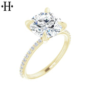 3.27ctw Round Cut Lab Grown Diamond Ring