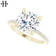 3.27ctw Round Cut Lab Grown Diamond Ring