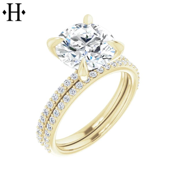 3.27ctw Round Cut Lab Grown Diamond Ring