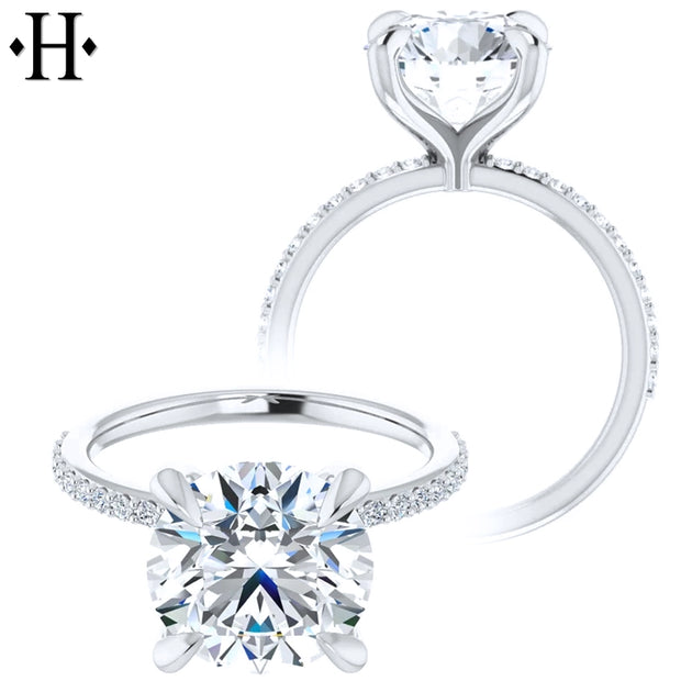 4.27ctw Round Cut Lab Grown Diamond Ring