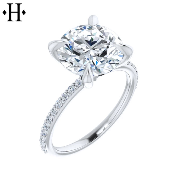 4.27ctw Round Cut Lab Grown Diamond Ring