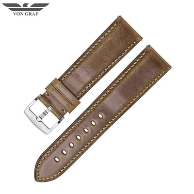 Military Natural American Leather Strap