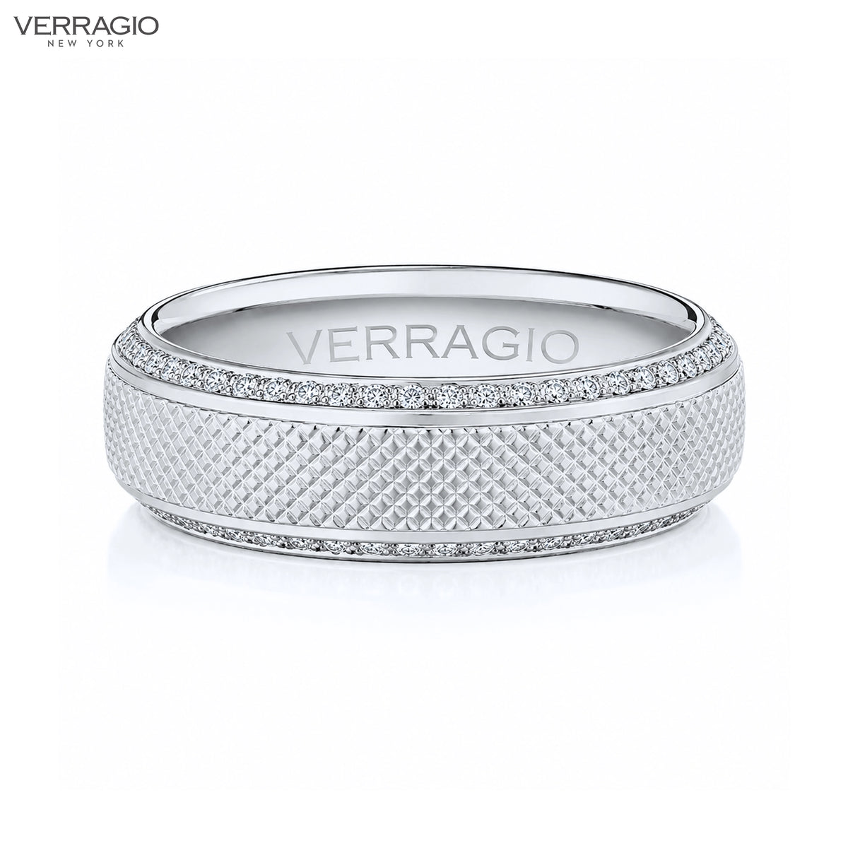 Natural Diamond Eternity Clous De Paris Ring 7mm Tailor Made