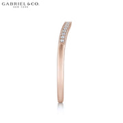Natural Diamond Vintage Milgrain Curved Ring 1.7mm