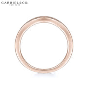Natural Diamond Vintage Milgrain Curved Ring 1.7mm