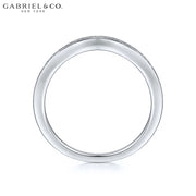Natural Diamond Vintage Milgrain Curved Ring 1.7mm