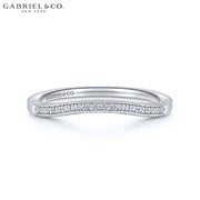 Natural Diamond Vintage Milgrain Curved Ring 1.7mm