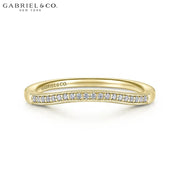 Natural Diamond Vintage Milgrain Curved Ring 1.7mm