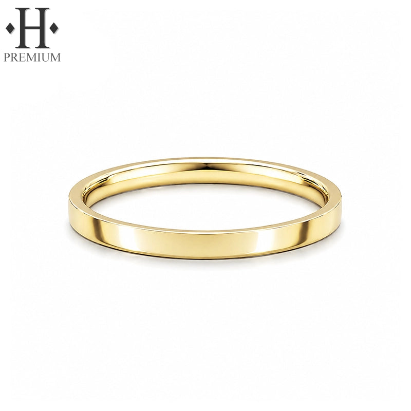 Premium Classic Flat High Polish Ring 2.0mm
