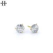 14kt 2.00cts Martini Set Lab Grown Diamond Earrings