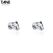 Sterling Silver Jaguar Head Earrings