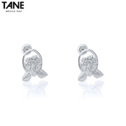 Sterling Silver Bordados Flower Earrings