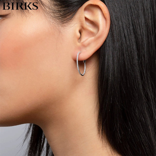 18kt Rosée du Matin Diamond Hoop Earrings