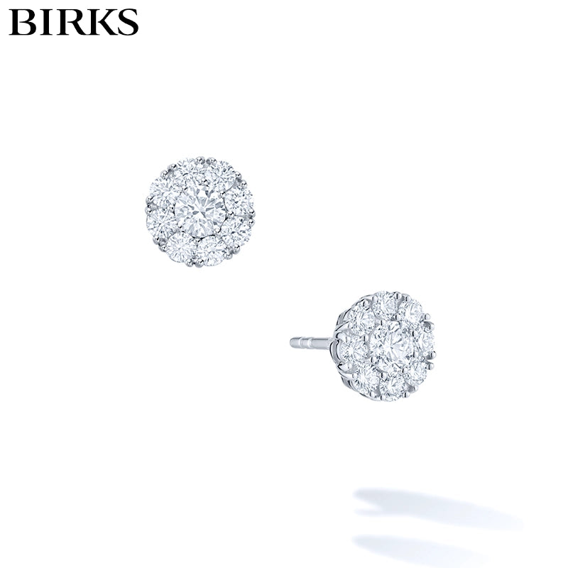 Snowflake Natural Diamond Earrings