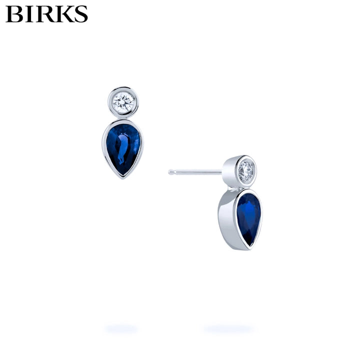 18kt Splash Sapphire & Diamond Earrings