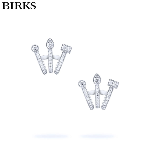 18kt Splash Diamond Earrings