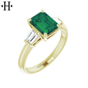 Emerald Cut Gemstone Customizable Ring