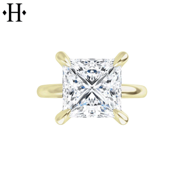 0.75ctr-3.00ctr Princess Cut Diamond Customizable Ring