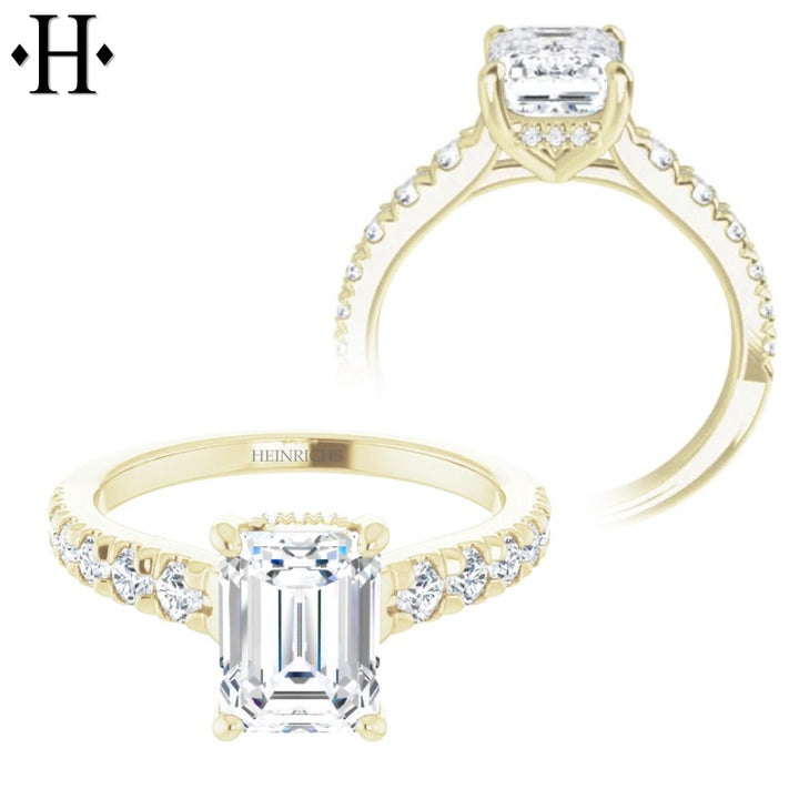 1.50ctr-3.00ctr Emerald Cut Diamond Customizable Ring