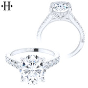 1.50ctr-3.00ctr Oval Cut Diamond Customizable Ring