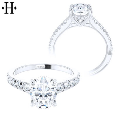 1.50ctr-3.00ctr Oval Cut Diamond Customizable Ring