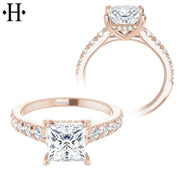 1.50ctr-3.00ctr Princess Cut Diamond Customizable Ring