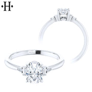 0.75ctr-3.00ctr Oval Cut Diamond Customizable Ring