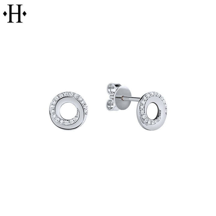 Diamond Circle Earrings