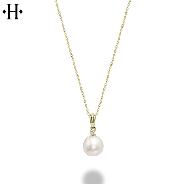 10kt Pearl & Diamond Essentials Necklace