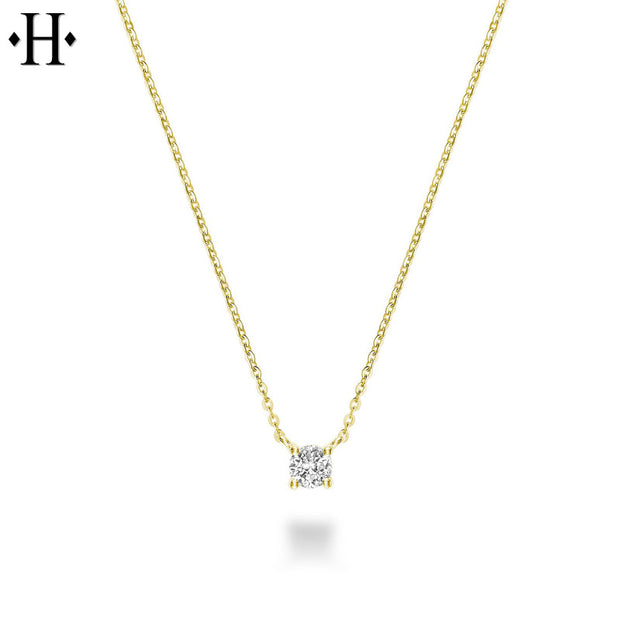 10kt Diamond Solitaire Necklace