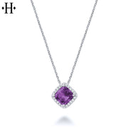 10kt Amethyst & Diamond Necklace