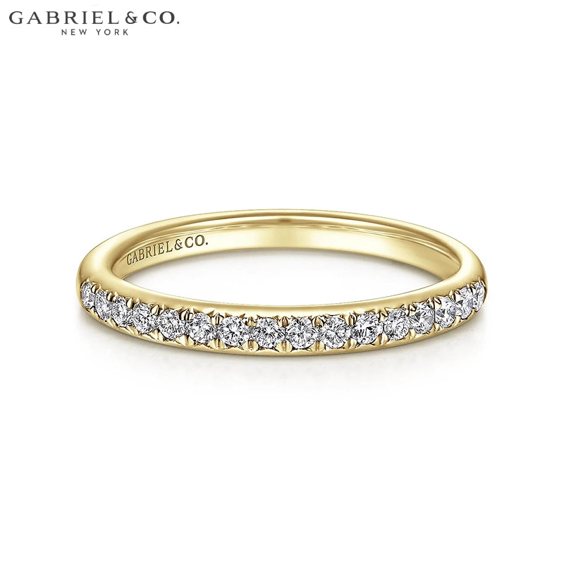 0.25ctw Natural Diamond French Cut Pavé Ring 2.4mm