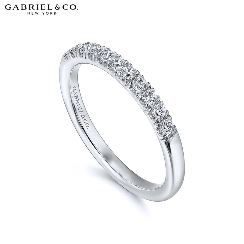 0.25ctw Natural Diamond French U-Pavé Ring 2.4mm
