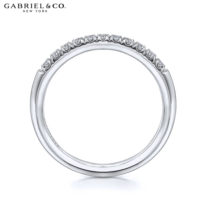 0.25ctw Natural Diamond French U-Pavé Ring 2.4mm