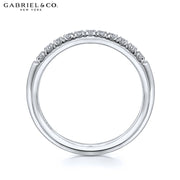 14kt French Pavé Diamond Ring 2.4mm